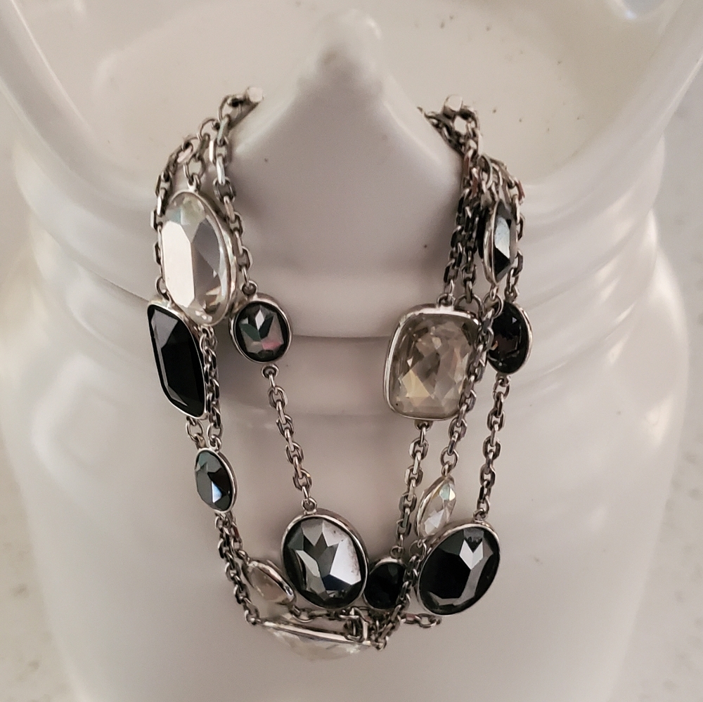 Swarovski three chain crystal bracelet